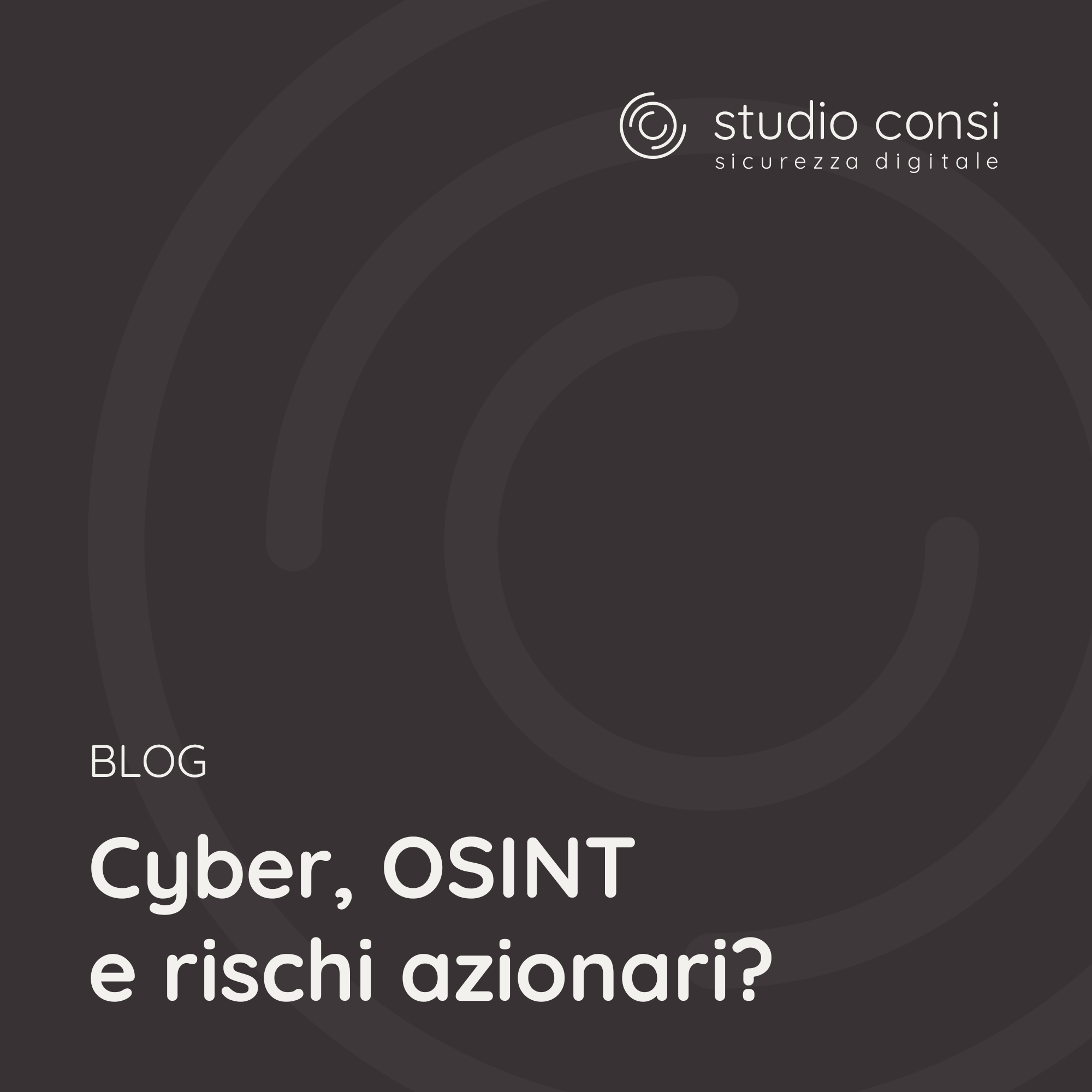 Cyber, OSINT e rischi azionari?